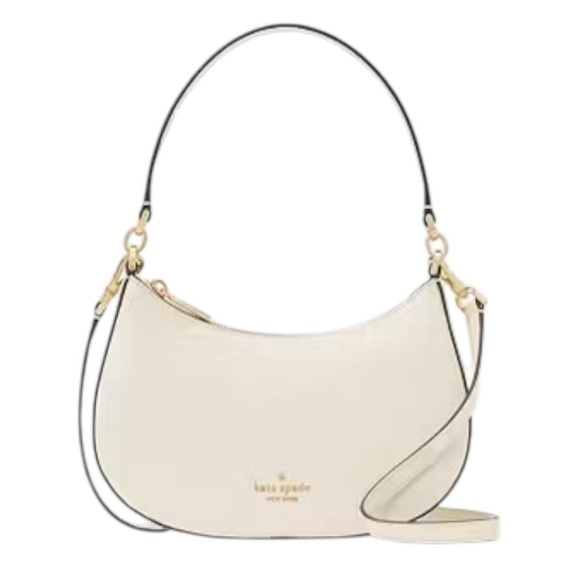 kate spade Handbags - NEW Kate Spade Nova Crescent Shoulder Crossover Leather Bag Light Cream
